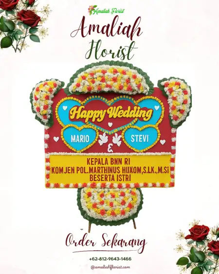 Papan Bunga Pernikahan Bangunrejo